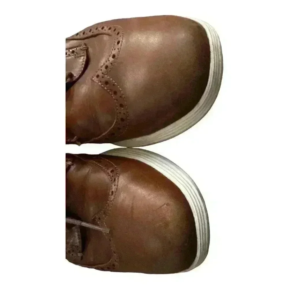 Cole Haan Mens Tan Oxford‎ Wingtip Dress Shoes, Size 11